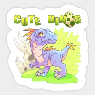 cute dinosaur velociraptor Sticker